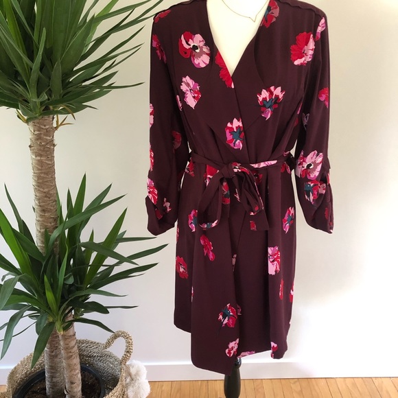 500 LIGHT FLORAL TRENCH COAT - Picture 1 of 7